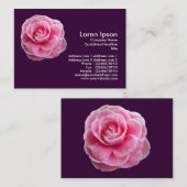 Pink Camelia 2 - Dunkel Lila Visitenkarte (Vorne/Hinten)