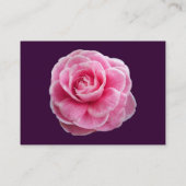 Pink Camelia 2 - Dunkel Lila Visitenkarte (Rückseite)