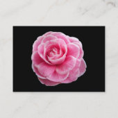 Pink Camelia 2 - Schwarz Visitenkarte (Rückseite)