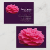 Pink Camelia 3 - Dunkel Lila Visitenkarte (Vorne/Hinten)