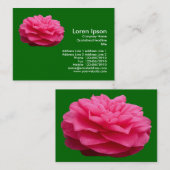 Pink Camelia 3 - Gras grün Visitenkarte (Vorne/Hinten)
