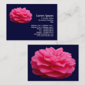 Pink Camelia 3 - Navy Blue Visitenkarte (Vorne/Hinten)