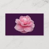 Pink Camelia - Dunkel Lila Visitenkarte (Rückseite)
