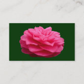 Pink Camelia - Dunkelgrün Visitenkarte (Rückseite)