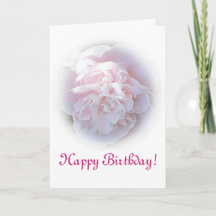 Pink Camelia Geburtstagskarte Karte