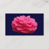 Pink Camelia - Navy Blue Visitenkarte (Rückseite)