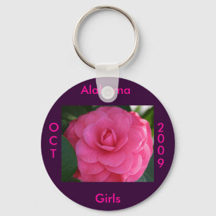 Pink Camelia Schlüsselanhänger