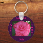 Pink Camelia Schlüsselanhänger (Vorderseite)