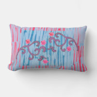 Pink Camelia und Lila Leaf-Muster