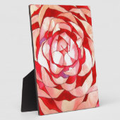 Pink Camellia abstraktes Originalgemälde Fotoplatte (Seite)