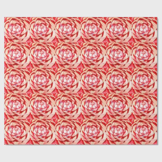 Pink Camellia abstraktes Originalgemälde Geschenkpapier (Flach)