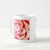 Pink Camellia abstraktes Originalgemälde Kaffeetasse (Vorderseite Links)