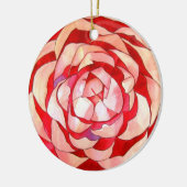 Pink Camellia abstraktes Originalgemälde Keramikornament (Links)