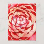 Pink Camellia abstraktes Originalgemälde Postkarte (Vorderseite)