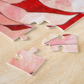 Pink Camellia abstraktes Originalgemälde Puzzle (Seite)