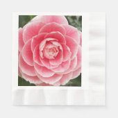 Pink Camellia Bloom Floral Serviette (Vorderseite)