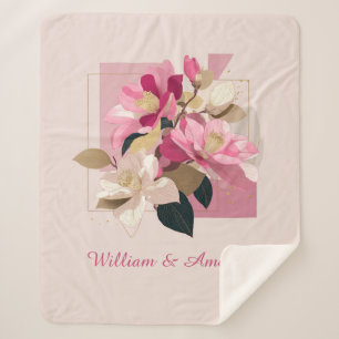 Pink Camellia Bloom Sherpadecke