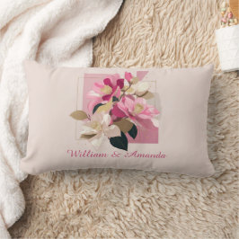 Pink Camellia Bloom Throw Kissen