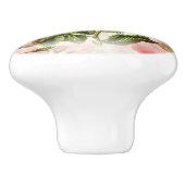 Pink Camellia Blumenmuster Keramikknauf (Seitenansicht)