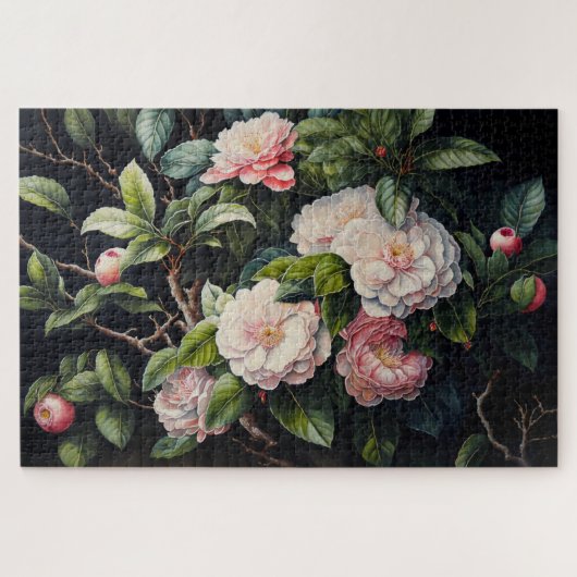 Pink Camellias Jigsaw Puzzle (Horizontal)