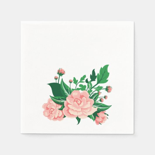 Pink Camellias Serviette (Vorderseite)