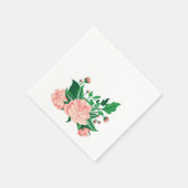 Pink Camellias Serviette (Ecke)
