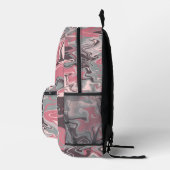 Pink Camo Swirl Art Bedruckter Rucksack (Rechts)
