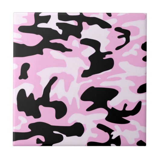 Pink Camo Tarouflage Pattern Fliese (Vorderseite)