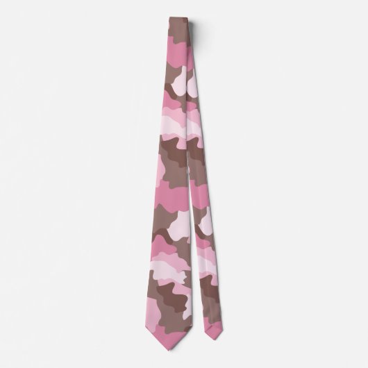 Pink Camo Tarouflage Pattern Krawatte (Vorderseite)