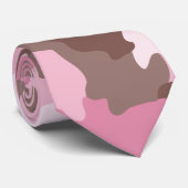 Pink Camo Tarouflage Pattern Krawatte (Gerollt)