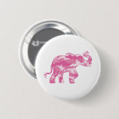 Pink-Camoflauge-Elefant Button (Vorne & Hinten)