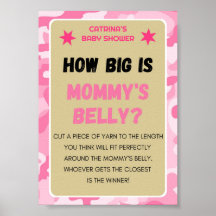 Pink Camouflage Babyduschzeichen