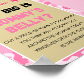 Pink Camouflage Babyduschzeichen Poster (Ecke)