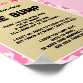 Pink Camouflage Babyduschzeichen Poster (Ecke)