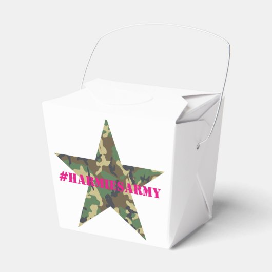 Pink Camouflage Bachelorette Hashtag Gefallen Box Geschenkschachtel (Vorderseite)
