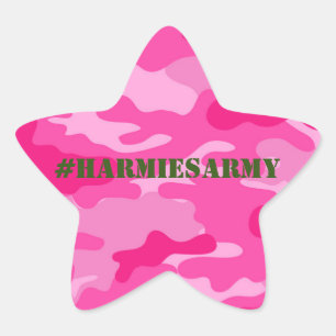 Pink Camouflage Bachelorette Hashtag Stickers
