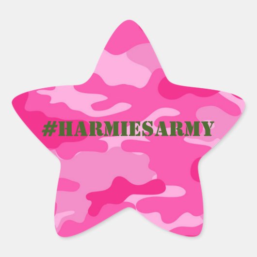Pink Camouflage Bachelorette Hashtag Stickers (Vorderseite)