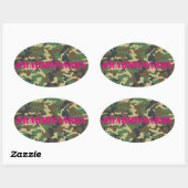 Pink Camouflage Bachelorette Hashtag Stickers (Blatt)