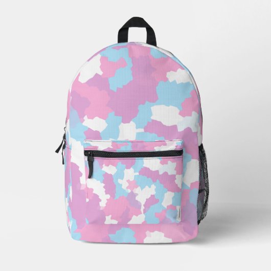 Pink Camouflage Bedruckter Rucksack (Vorderseite)