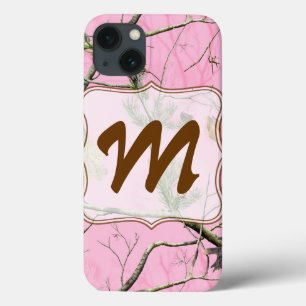 Pink Camouflage Camouflage Jagen Monogram IPAD Cas iPhone 13 Hülle