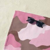 Pink Camouflage Camouflage Monogramm Strandtuch (Beispiel)