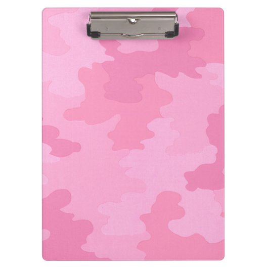 Pink Camouflage Clipboard Klemmbrett (Vorderseite)