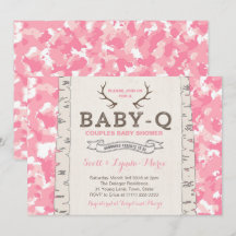 Pink Camouflage Co-ed Baby Dusche für Mädchen