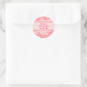 Pink Camouflage Cusom Monogram Runder Aufkleber (Tasche)