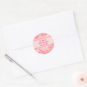 Pink Camouflage Cusom Monogram Runder Aufkleber (Umschlag)