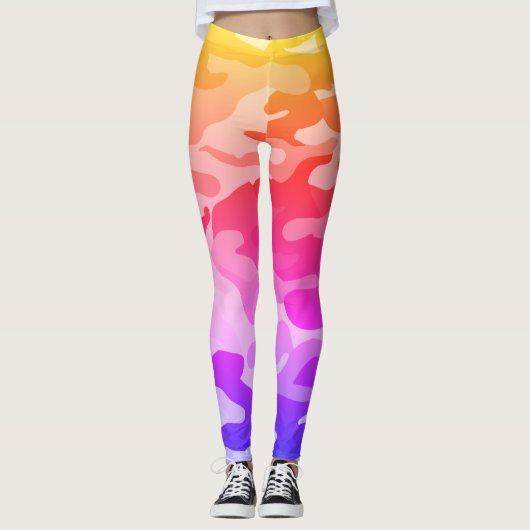 Pink Camouflage Custom Leggings (Vorderseite)