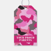 Pink Camouflage Custom Merry Xtmas Geschenkanhänger (Rückseite)