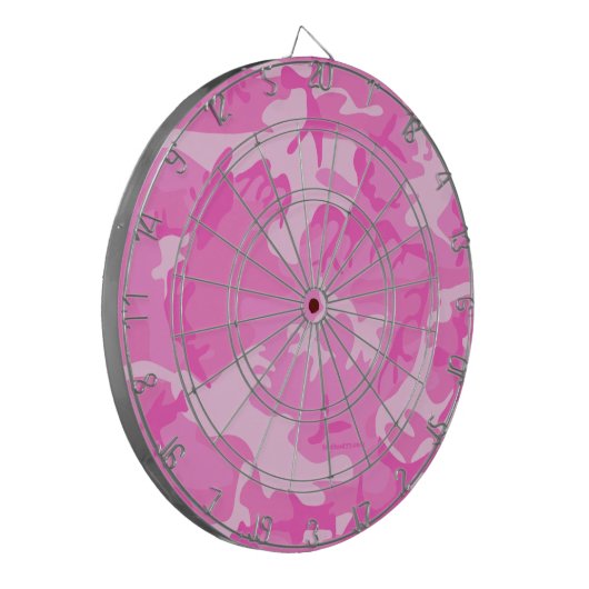 Pink Camouflage Dart Board Dartscheibe (Vorderseite Links)