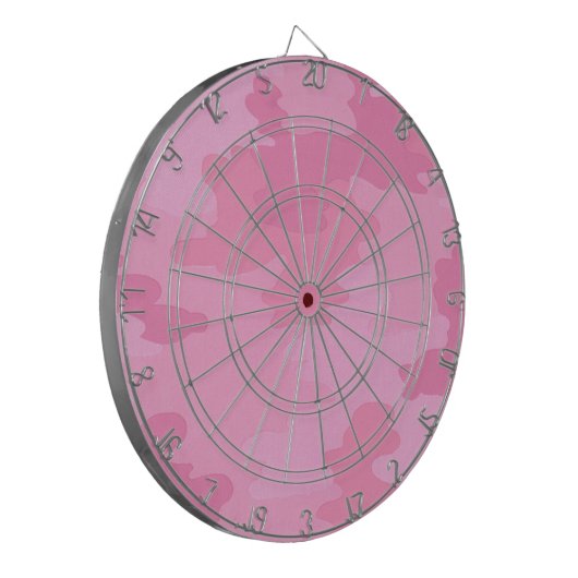 Pink Camouflage Dart Board Dartscheibe (Vorderseite Links)