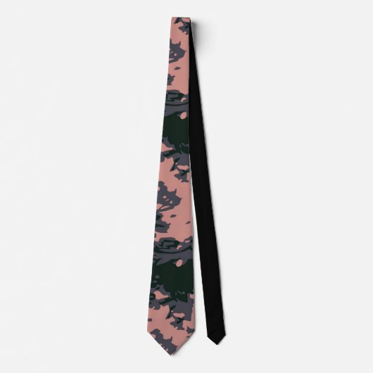 Pink Camouflage Design Krawatte (Vorderseite)